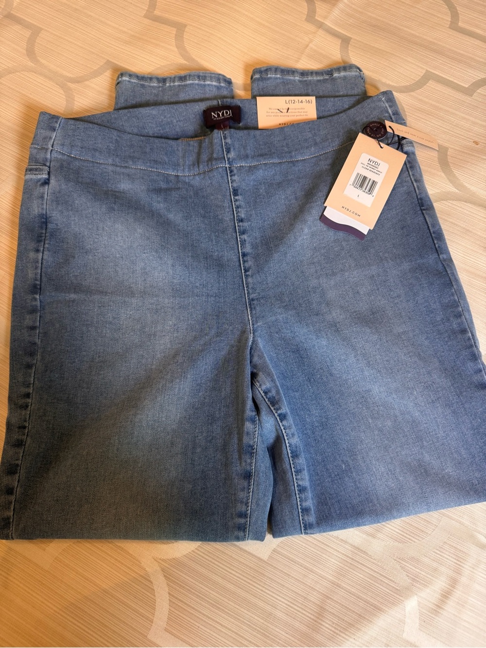NYDJ Women's Light Blue Stretch Jeggings — Pull-On High Waist